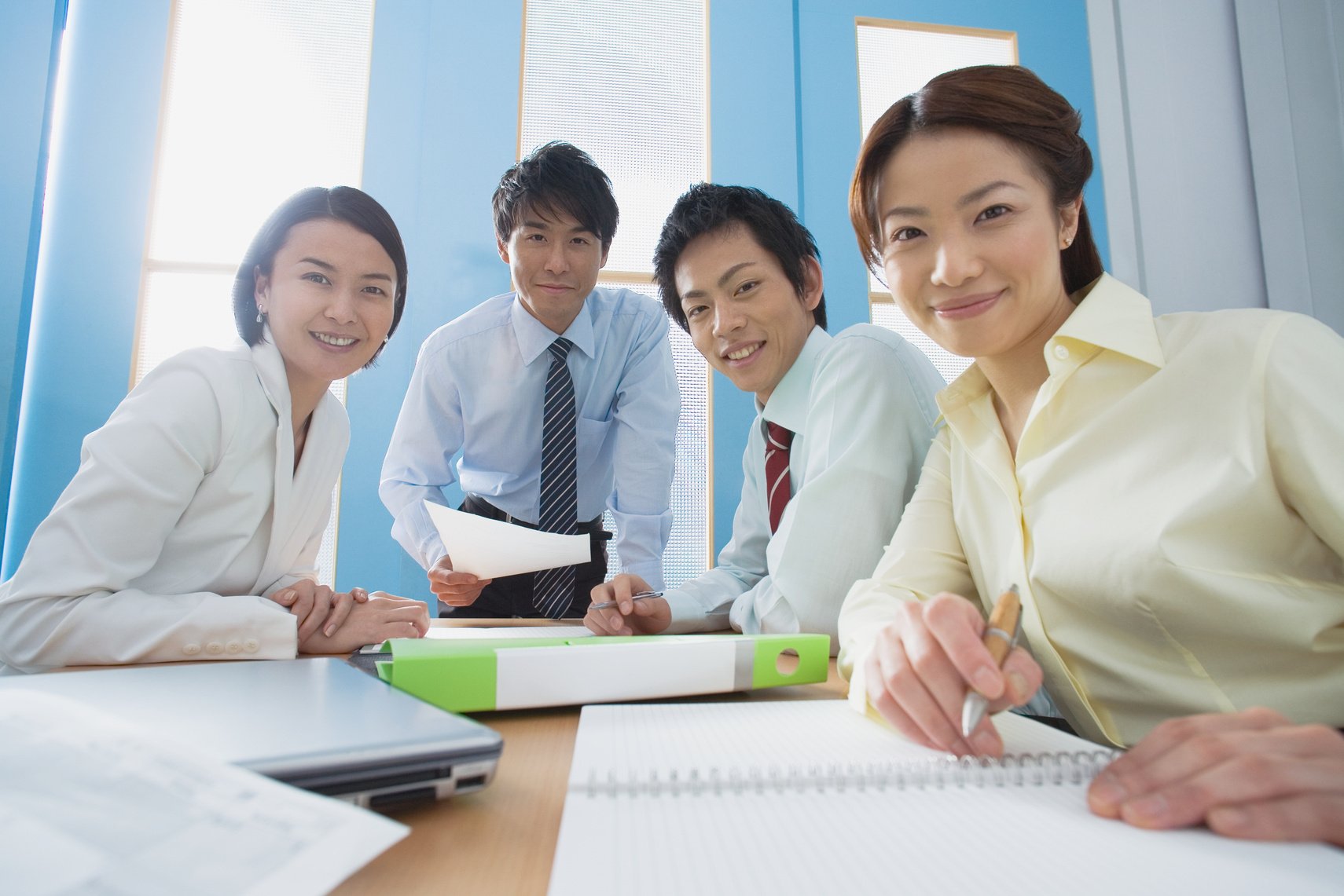 Japanese businesspeople in a meeting