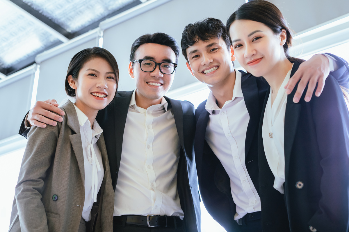 Group Portrait of Asian Business People