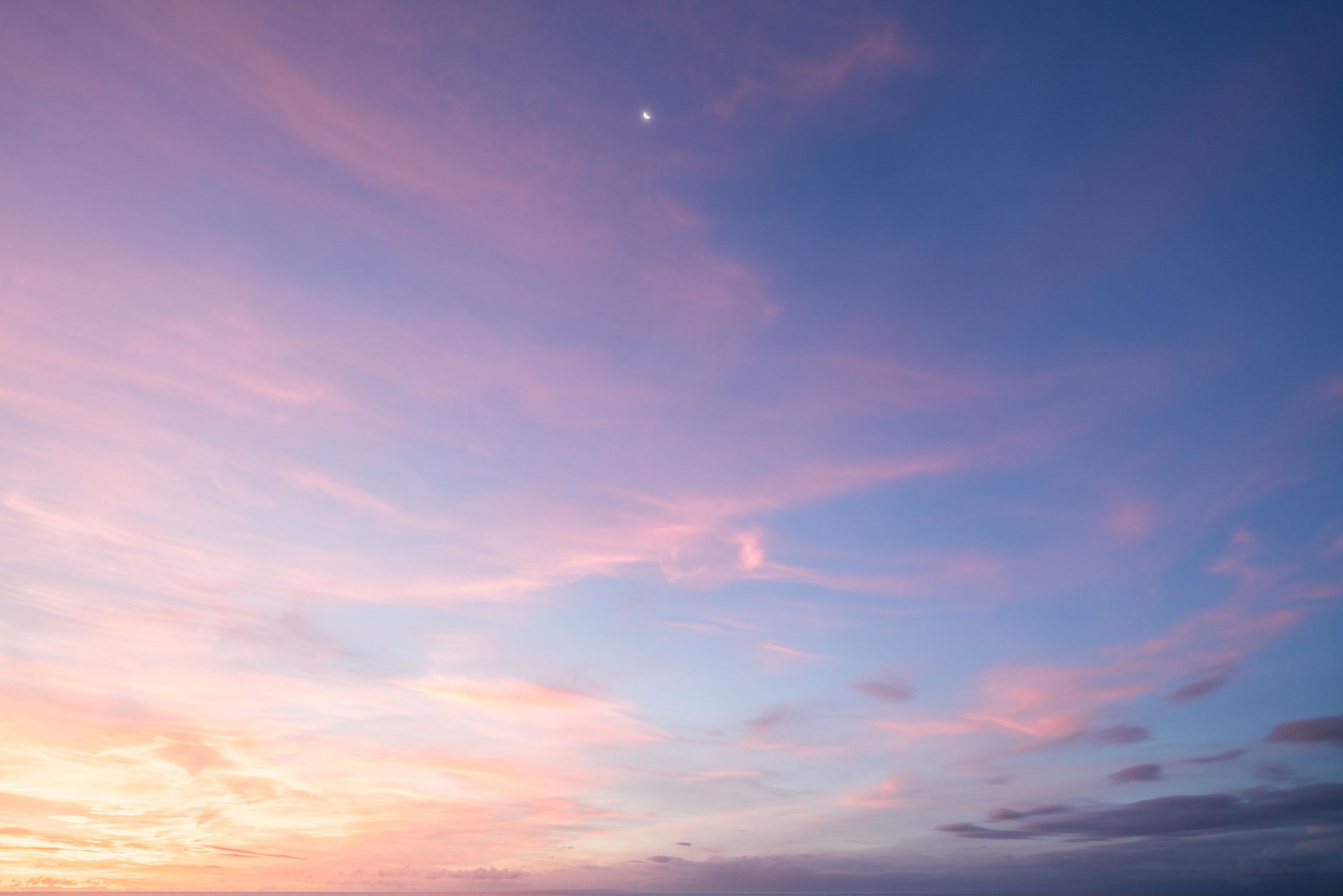 Magnificent cloudy sky at sunset